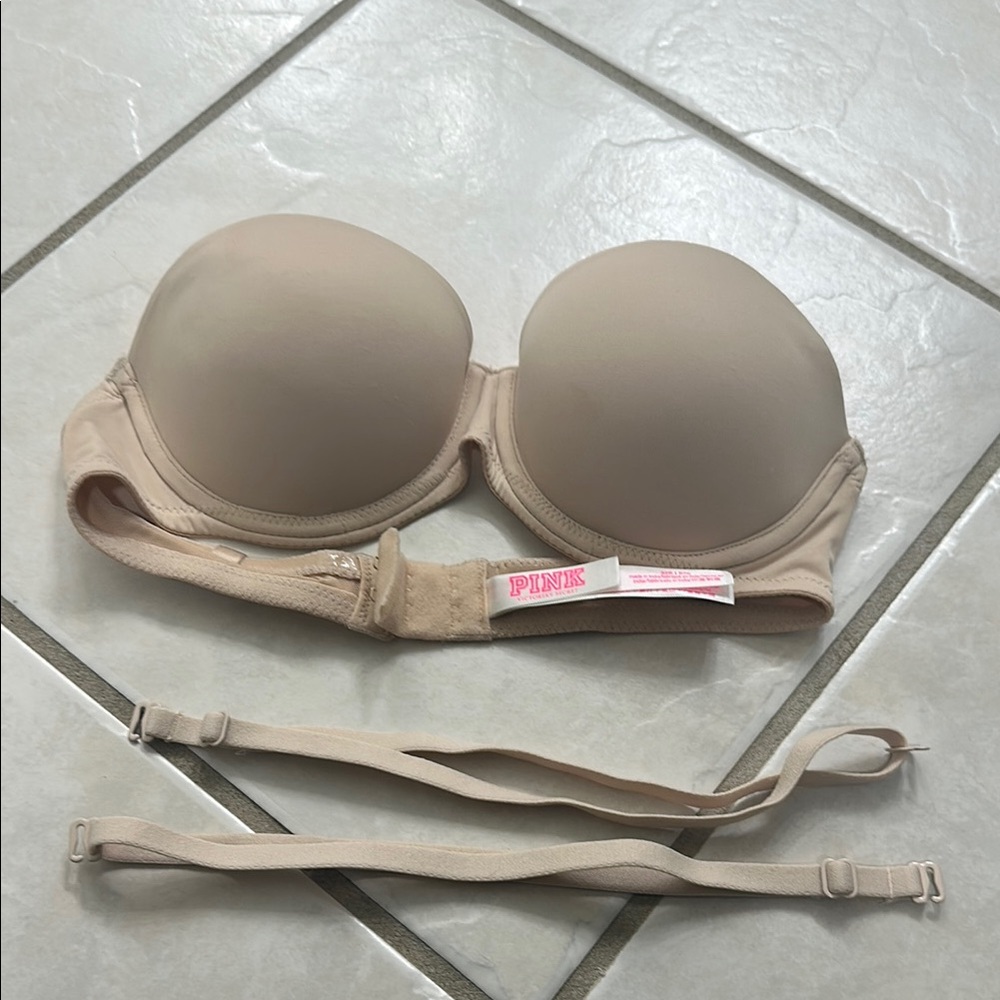 PINK Victoria's Secret Women's Strapless Bra - Nude